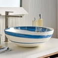 thumbnail image 5 of Native Trails MG1605-SY Murano Roma 16" Circular Glass Vessel Bathroom Sink - Seaspray, 5 of 5