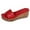 Red, variant on Slippers for Women,Summer Slippers Casual Leather Slide Sandals Open Toe Wedge Heel Comfortable Shoes For Daily Wear,Womens Slippers,Red,9.5