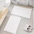 thumbnail image 2 of 2 Piece Set White Soft Cozy Plush Chenille Bath Mat Bathroom Rug, 2 of 4