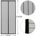 thumbnail image 4 of Mosquitera magnética para puerta, mosquitera personalizada para puerta, cortina mosquitera magnética negra de 210 x 100 cm para puertas y ventanas, antimosquitos y moscas, 4 of 5