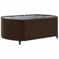 thumbnail image 3 of vidaXL 10 Piece Garden Sofa Set with Cushions Brown Poly Rattan, 3 of 5