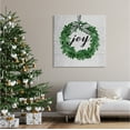 thumbnail image 3 of Stupell Industries Joy Wreath with Snow Holiday Painting Gallery Wrapped Canvas Print Wall Art, 36 x 36, 3 of 8