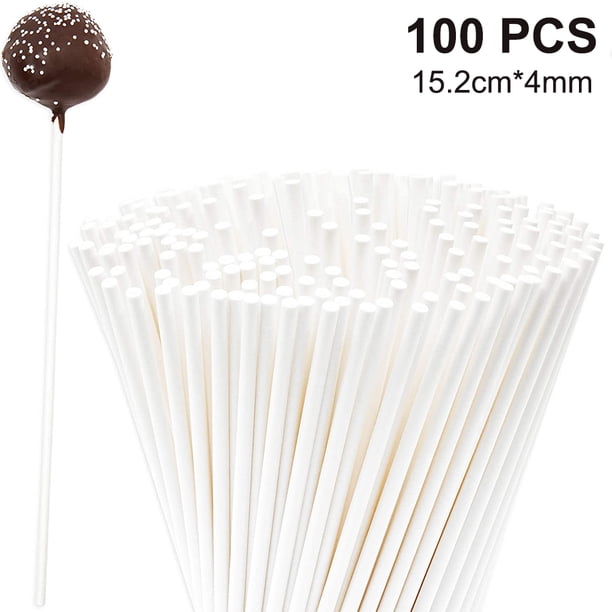 Palitos de piruleta, papel ecológico de calidad alimentaria, perfecto para cumpleaños, bodas y decoraciones de fiestas, juego completo, sólido y firme, ideal para proyectos de arte y manualidades