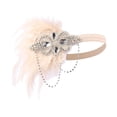 thumbnail image 2 of Diadema de Plumas Jinwen Color Champagne para Mujer, 2 of 8