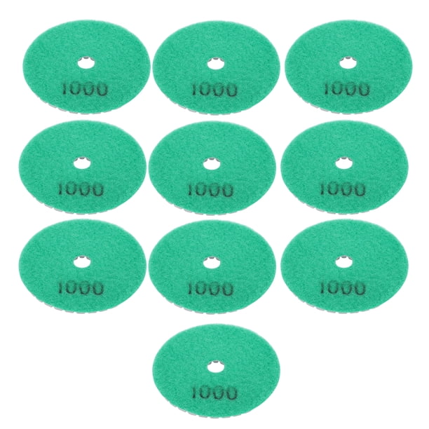 10 discos de lijado de 3 pulgadas para pulir piedras de hormigón, mármol y diamante, malla 1000