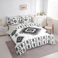 thumbnail image 2 of jejeloiu Modern Tribal 7 Pieces Full Size Bedding Sets,Minimalist Print Full Size Bed in a Bag For Boys,Gray White,Light Gray Reversible, 2 of 7