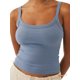 thumbnail image 3 of Lucakuins Mujeres Tank Tops, Color Sólido Básico Sin Mangas Escote Redondo Slim Fit Camisas Camisola Acanalada Tops Lucakuins moda, 3 of 6