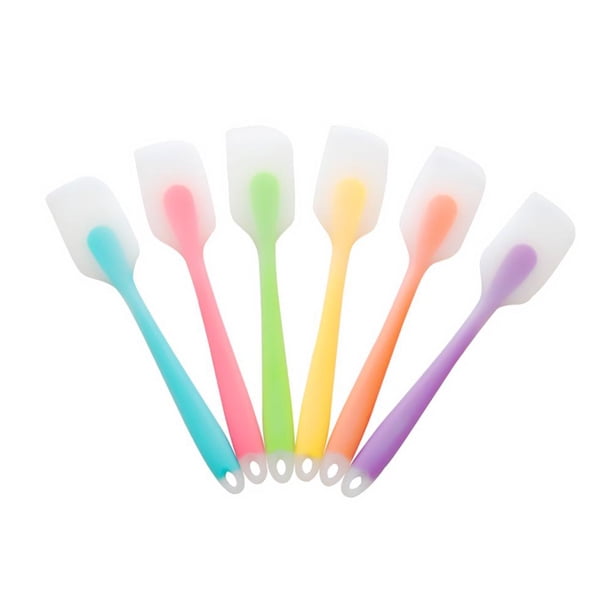Espátula de silicona colorida para repostería crema translúcida para tartas raspadores de mantequilla