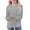 Gray, variant on Girls Shirts Long Sleeve Crewneck Tops Casual Cute Basic Tees 5-14 Years