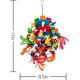 thumbnail image 2 of Juguete grande para loros: bloques de madera multicolores, juguetes para rasgar, ideales para cacatúas grises africanas y una variedad de loros., 2 of 3
