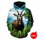 thumbnail image 1 of Sudadera con capucha y sudadera con estampado 3D de cabras que gritan, novedad, sudadera con capucha y gráfico de cabra enojada, ropa de calle divertida para niños, 1 of 4