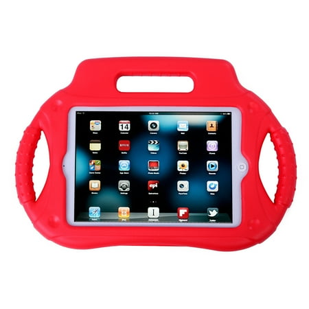 Ipad 2 Cases That Stand Up HDE iPad Mini Case Kids Shock Proof Steering Wheel Cover with Stand for Apple iPad Mini / Mini 2 / Mini 3 / Retina (Red) ()