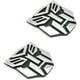 thumbnail image 1 of Set de emblemas Transformers Autobot de PVC con acabado cromado de 3 cm de altura, 1 of 5