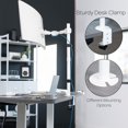 thumbnail image 6 of White Single Monitor Desk Mount Extra Tall Adjustable Stand for up to 32" Screen, 6 of 9
