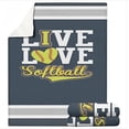 thumbnail image 2 of LHSHID Ive Love Softball Blanket Premium Microfiber Fleece Blanket Super Soft Cozy Warm Bed Blanket Couch Decorative Throw Blankets for Living Room Bedroom Dorm 60"x80", 2 of 7