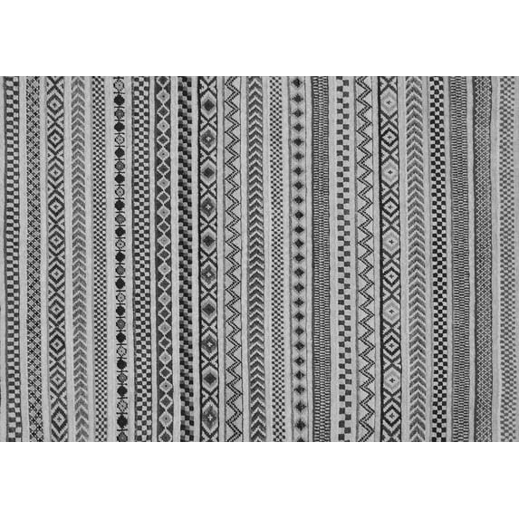 Ahgly Company Indoor Rectangle Abstract Gray Modern Area Rugs, 7' x 9'