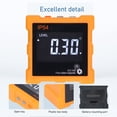 thumbnail image 2 of Digital Angle Finder with 4x90° LCD Display & Strong Magnetic Base, Digital Level for Precise Measurement, Digital Angle Gauge Inclinometer with 1300mAh Orange, 2 of 8