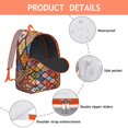 thumbnail image 4 of Unisex Zipper Bohemian Backpack, Chic Boho Print Bag with Front Pocket, Durable Rucksack for School College Work Travel, Great Gift Idea, 4 of 5