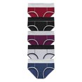 thumbnail image 4 of QIPOPIQ Underwear for Women Plus Size 5PC Solid Color Patchwork Briefs Bikini Under Panties, 4 of 9