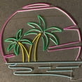 thumbnail image 4 of Handmadetneonsign Palm Trees On Beach Neon Sign, Beach Lover Wall Art Decor, Home Bedroom Hotel Wall Decor, 4 of 5