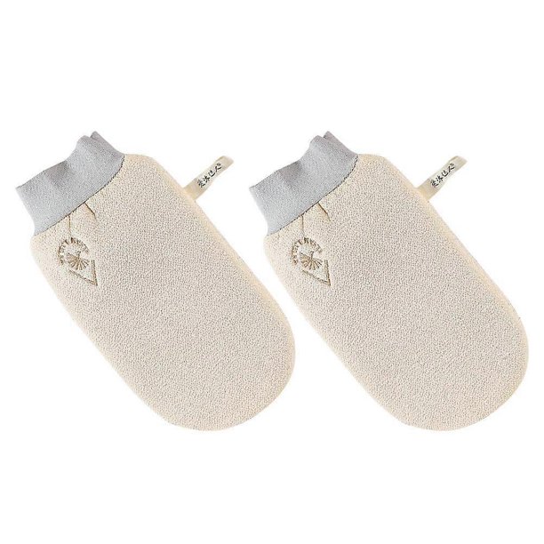 2 Pcs Double Sided Bath Gloves Sand Mitt Body Scrubbing Take Exfoliating Viscose Filament Hand Foaming Cover Supplies Man