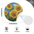 thumbnail image 2 of Qxltty 15inch Round Placemats Set of 1 Polyester Fabric Heat Resistant Washable Table Mat for Kitchen Party Decor Sweet Sunflowers, 2 of 7