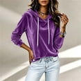 thumbnail image 6 of yillto Womens Sweatshirt Velvet Hoodies Long Sleeve Pullover Fashion Fall Winter Christmas Sweatshirts, 6 of 7