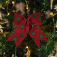 thumbnail image 6 of Needhep Red Velvet Christmas Wreath Bows, Large Christmas Tree Topper Bow, Christmas Velvet Bow, Christmas Red Flocking Bow Hanging for Christmas Parties Christmas Trees Indoor Crafts (B), 6 of 6