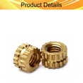 thumbnail image 3 of HUGFEGWE M3x5mm Female Thread Knurled Nuts Hx3mm OD Brass Threaded Insert Embedment Nuts Hydraulic Welded Joint Injection Molding Assortment Kit for 3D Printing Injection Molding 80PCS CJB91-24976, 3 of 8
