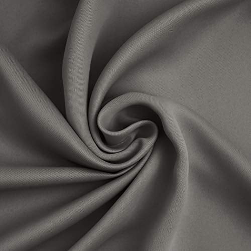 Sun Zero Lichtenberg Blackout Thermal Grommet Curtain 2 Panel (Grey 104 in X 96 in)