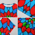 thumbnail image 6 of Colorful Stained Glass Design Women Nightgown Sleepwear Short Sleeves For Vacations Travels Nightgowns Women's Pajamas, 6 of 7