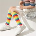 thumbnail image 6 of 1 Pair of Girls' Rainbow Calf Socks, 6 of 8