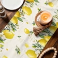 thumbnail image 4 of Vintage Lemon Table Runner, Summer Fruit Rustic Botanical Floral Washable Cotton Linen Table Runners 60 Inches Long, Dresser Scarf Runner for Coffee/TV Stands/Kitchen/Cabinets 13''x60'', 4 of 8