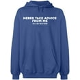 thumbnail image 2 of OXI Hoodie Sweatshirt - Neber Take Advice From Me, Basic Casual Hoodie for Men's and Women Fleece Hoodie Long Sleeve - Indigo Blue 3X-Large, 2 of 3