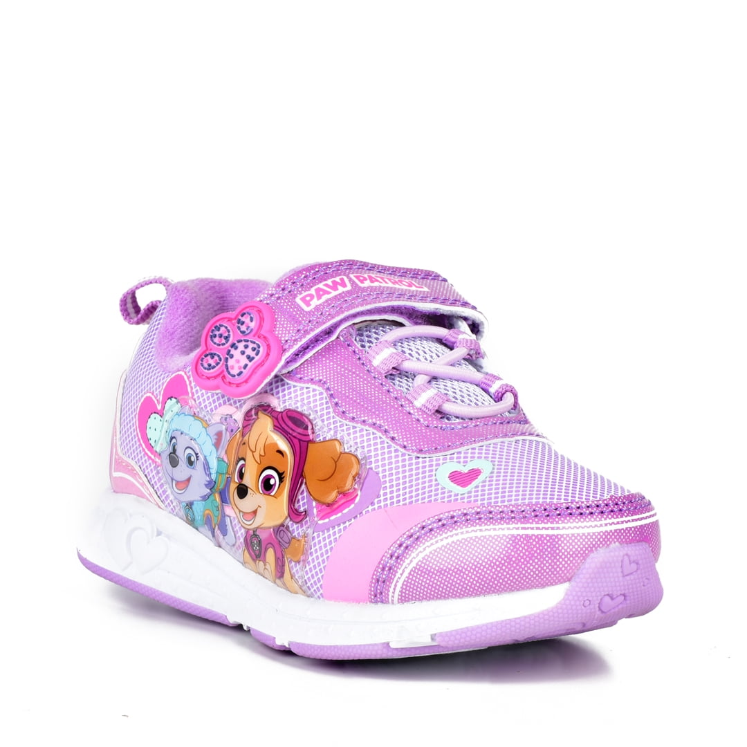 Girls Infant Paw Patrol Trainers Pink Mesh Touch Close Character Shoes Largo 
