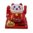 thumbnail image 1 of Solar Powered Lucky Cat Bright Colors Energy Saving Waving Cat For Home Desktop Ornament With Transparent Box, 1 of 8