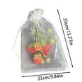 thumbnail image 3 of 50Pcs Fruit Netting Bags Drawstring Mesh Barrier for Garden Vegetables Trees Tomatoes Cover, 3 of 6