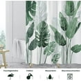 thumbnail image 4 of Botanical Decor Shower Curtain, Waterproof Material, Tropical Leaves Plant Design, Rustproof Metal Grommets, Easy Care, For Bathroom Showers, Polyester Fabric, Printed Pattern, Eye-Catching Look, 4 of 6