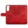 thumbnail image 7 of TOP SHE Case For Samsung Galaxy S21, Sika Deer Flip Synthetic Leather TPU Case Cover with Fashion Wallet Lanyard Anti-Scratch Shockproof Bumper Case,Red, 7 of 7