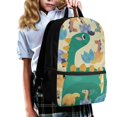 thumbnail image 3 of Uourmeti Mama Dino and Babies Polyester Backpack, Smooth Double Zipper Daypack 17 Inch Large Storage School Bookbag for Daily Use Travel, 3 of 6