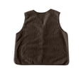 thumbnail image 3 of Womens Sherpa Vest Casual Warm Fuzzy Faux Shearling Vest Sleeveless Fleece Jacket Pockets Teddy Coat Gilet for Winter 01-Coffee L, 3 of 3
