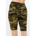 thumbnail image 3 of Women's Buttery Soft Olive Camoflauge Print 3 Inch Waist Yoga Biker Shorts, 3 of 3