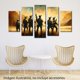 thumbnail image 3 of Cuadro decorativo Cuadros Abigail Abstracto Soldados Naranja 5 piezas, 3 of 5