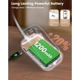 thumbnail image 5 of Glocusent 26 LED Book Light, 1200 mAh 90 Hrs Lasting Rechargeable Reading Light, 5 Amber Colors & Stepless Dimming Book Reading Light - Portable Clip on Light for Book Lovers Kids, 5 of 8