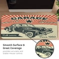 thumbnail image 4 of Cars Computer Mouse Pad, Retro Car and Garage Advertising Poster Style Picture with Grunge Effects 1960s, Rectangle Non-Slip Rubber Mousepad Large, 31" x 12" Gaming Size, Emerald Orange, 4 of 6