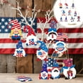 thumbnail image 2 of Hvmvliv 4th of July Hanging Decorations (1 Set) USA 4th of July Hanging Ornaments Red White and Blue Flag Gnome Hanging For Memorial Day Decorations Multicolor, 2 of 6