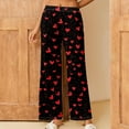 thumbnail image 2 of Oksale Love Heart Graphic Pajama Pants for Women Plus Size Valentine's Day Pj Trousers Soft Cozy Sleepwear Fall Winter Loungewear Multicolor S, 2 of 6