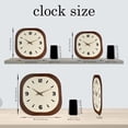 thumbnail image 3 of Vintage Square Wood Wall Clock Battery Operated 12 Inch Brown Farmhouse Wall Clocks for Living Room Kitchen Bedroom Decorative Wall Clock Silent Non-Ticking, 3 of 6