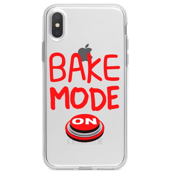 DistinctInk Clear Shockproof Hybrid Case for iPhone XS Max (6.5" Screen) - TPU Bumper Acrylic Back Tempered Glass Screen Protector - Bake Mode On