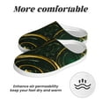 thumbnail image 6 of Fotbe Green Marble Pattern Women's Fuzzy Curly Fur Memory Foam Loafer Slippers Indoor Outdoor Slippers Winter Home Shoes-44/45, 6 of 7